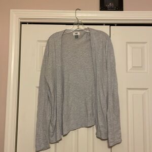 Old Navy grey cardigan.